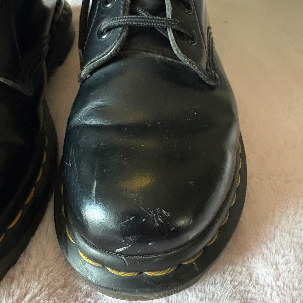 Dr Martens Black Smooth Lace Up Boots Size 7 - Picture 2 of 16